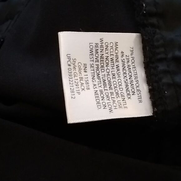 GEORGE WOMEN'S PANTS DRESS SIZE 16P COLOR BLACK - Picture 8 of 10